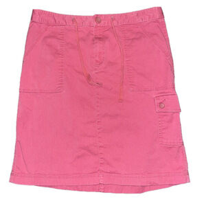 L.L. Bean Pink Cargo Mini Skirt Size 6 Y2K Retro